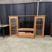 Light Oak Traditional Style China Cabinet with Glass Doors