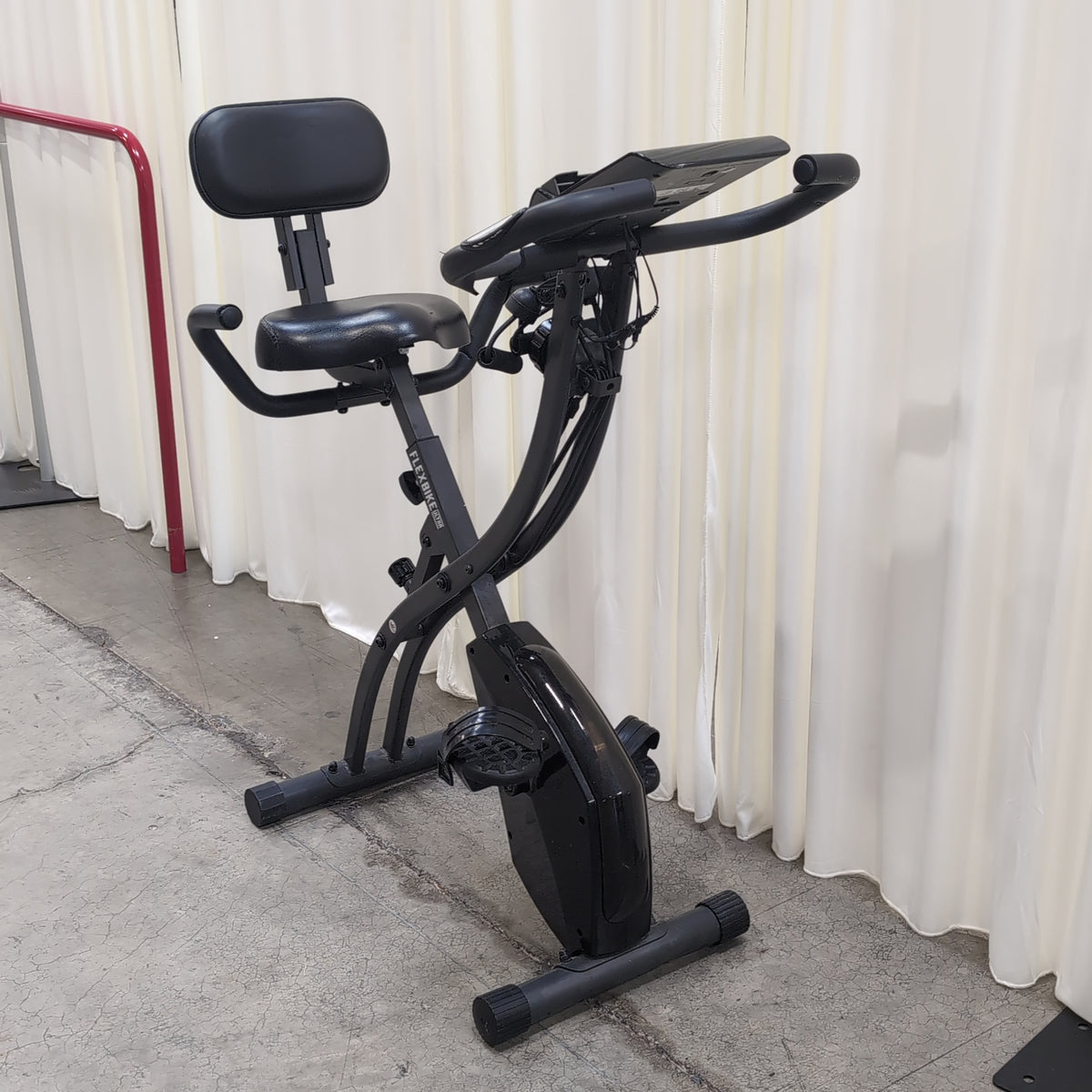 FLEXBIKE ULTRA Black Folding Exercise Bike with Backrest