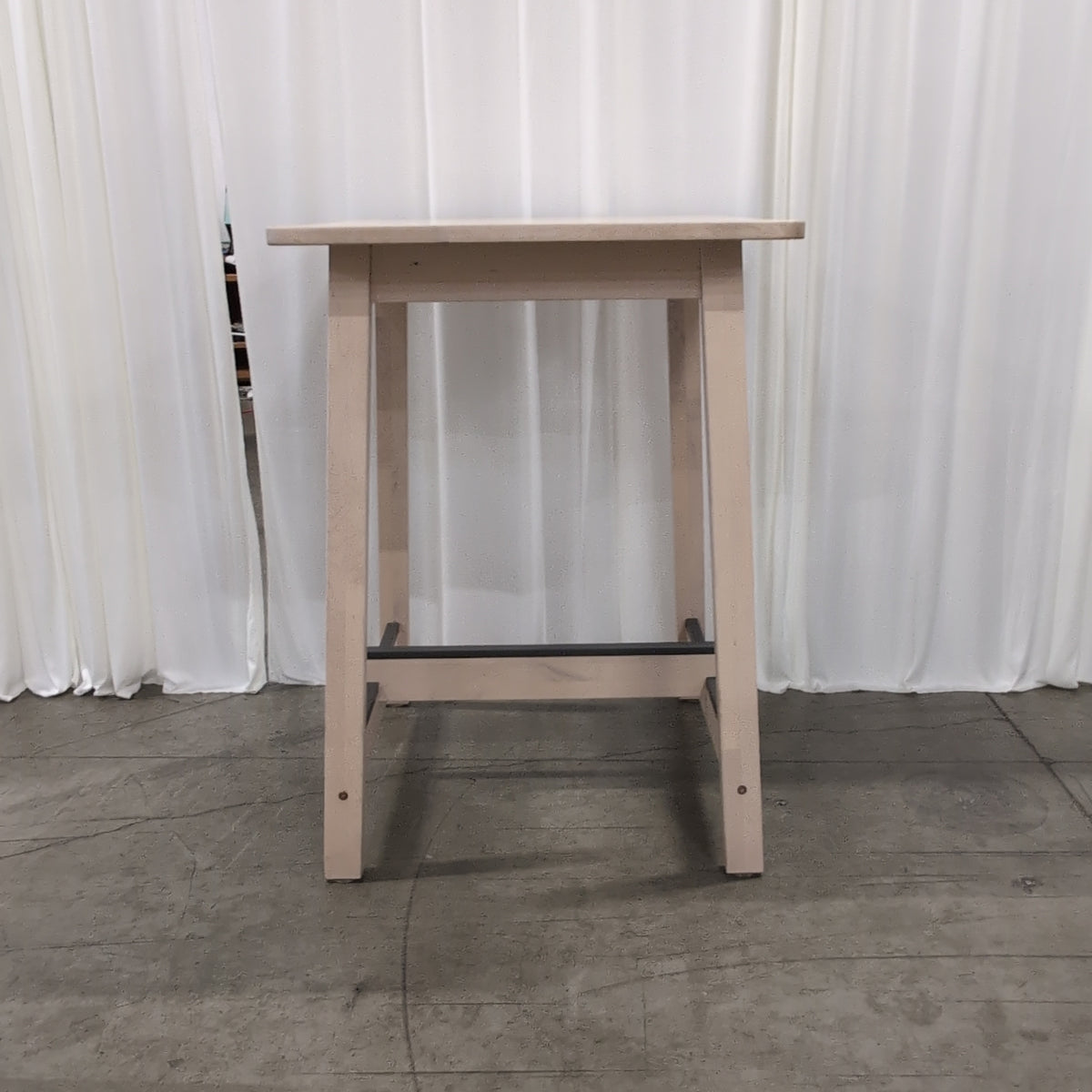 Square Light Wood Bar Table