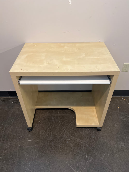 Compact Light Wood Computer Desk