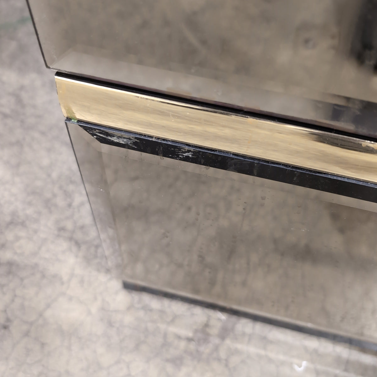 Pair of Art Deco Style Mirrored Two-Drawer Dresser