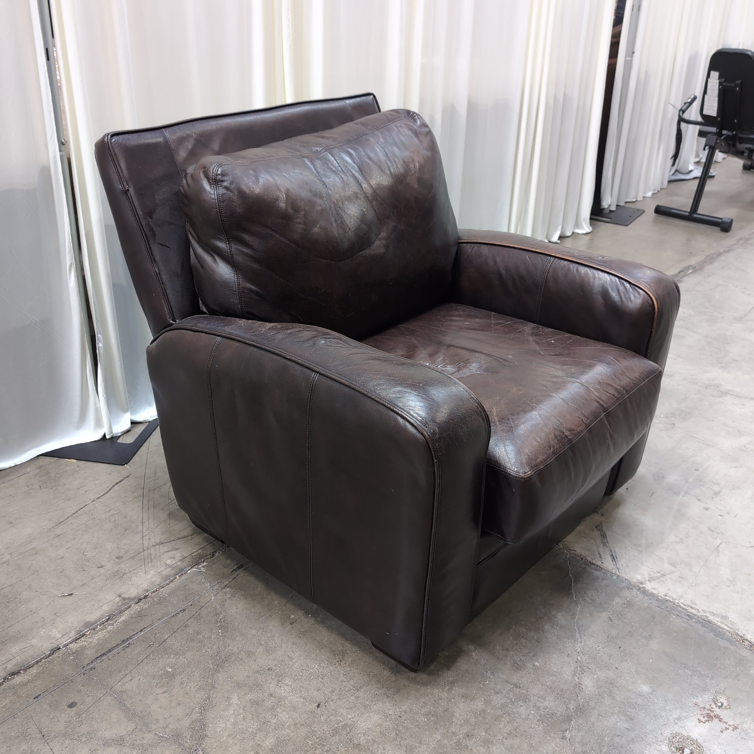 Dark Brown Leather Recliner