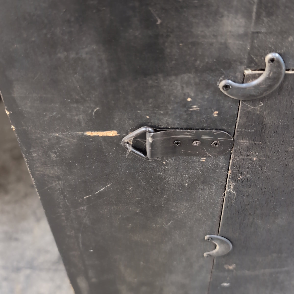 Ross-Brown Textured Wood Rectangular Mirror with Decorative Studs