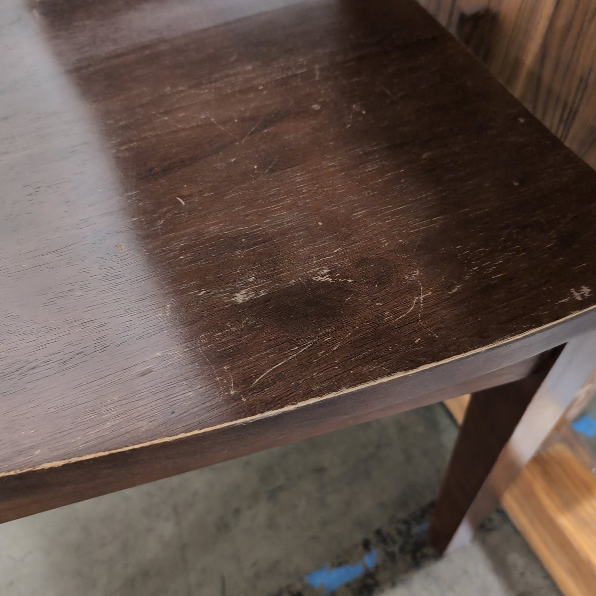 Wood Plank Top Dining Table with Trestle Base