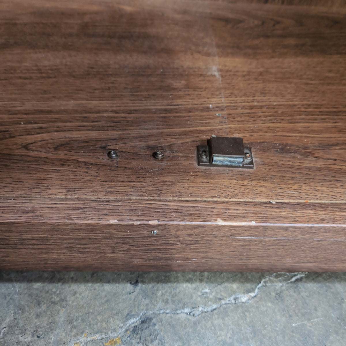 Mid-Century Style Brown Wood Bookcase with Storage