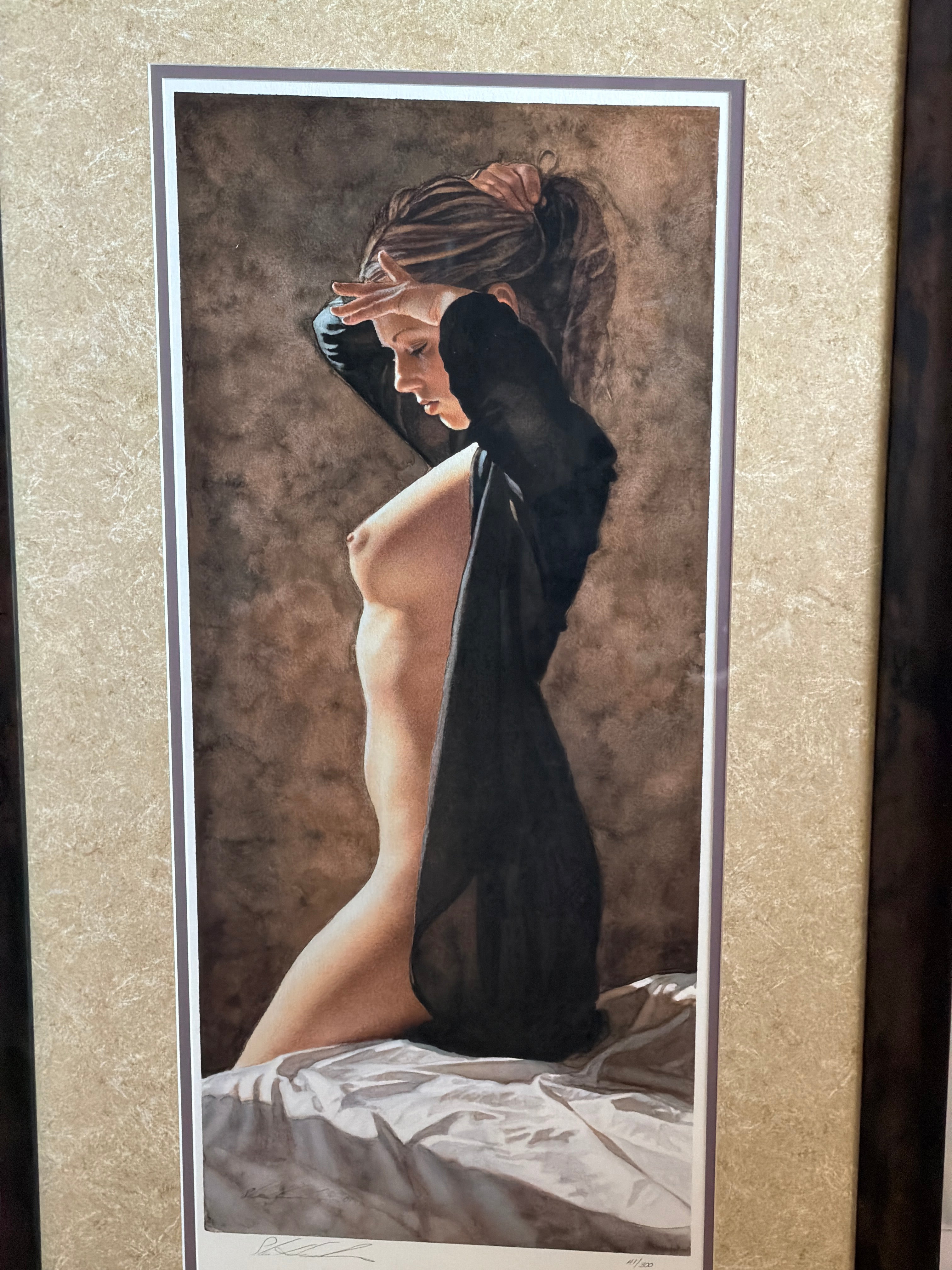 Steve Hanks Contemporary Framed Art Print Draped Female Figure