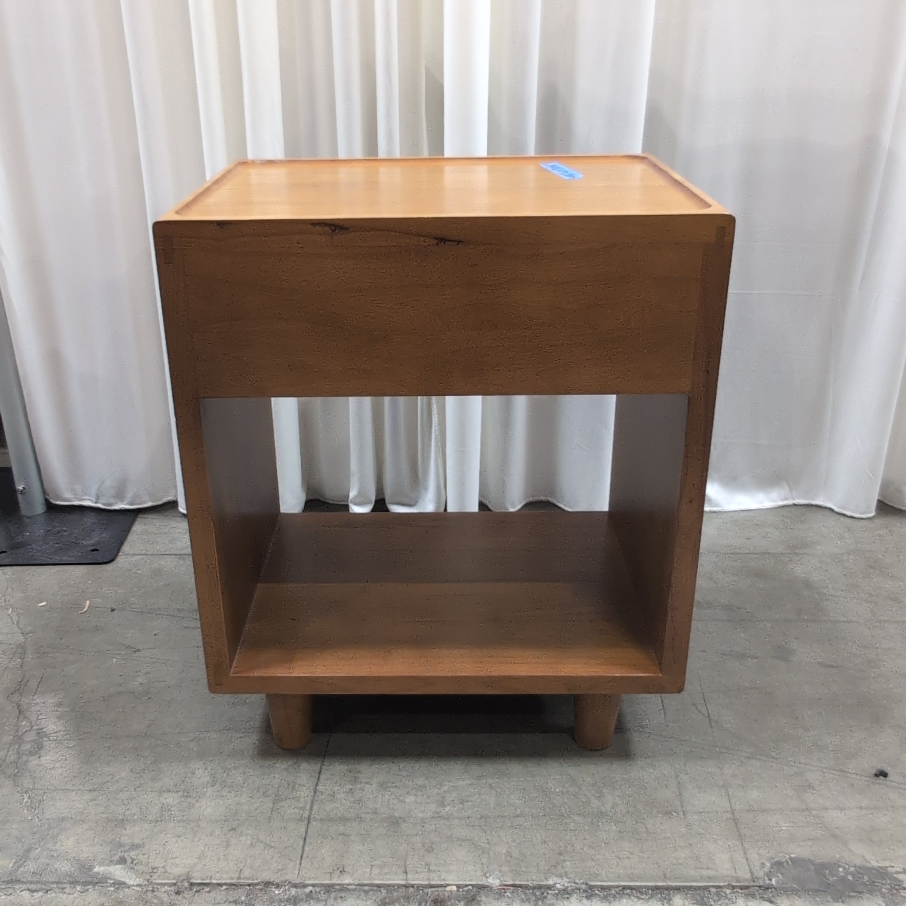 PRIMARK Honey Tone Wood Nightstand with Tray Top