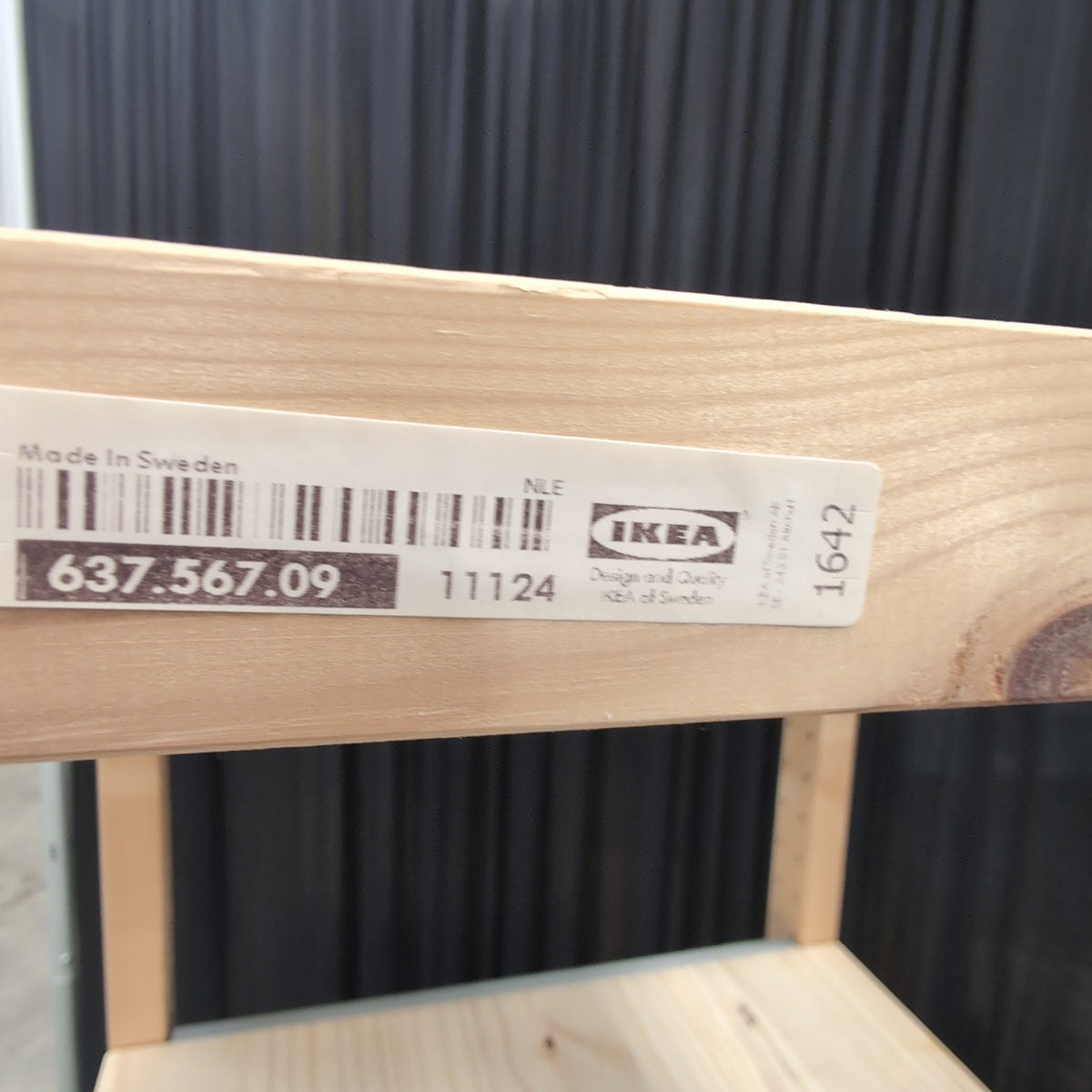 Four-Shelf Light Wood Bookcase with Adjustable Shelves