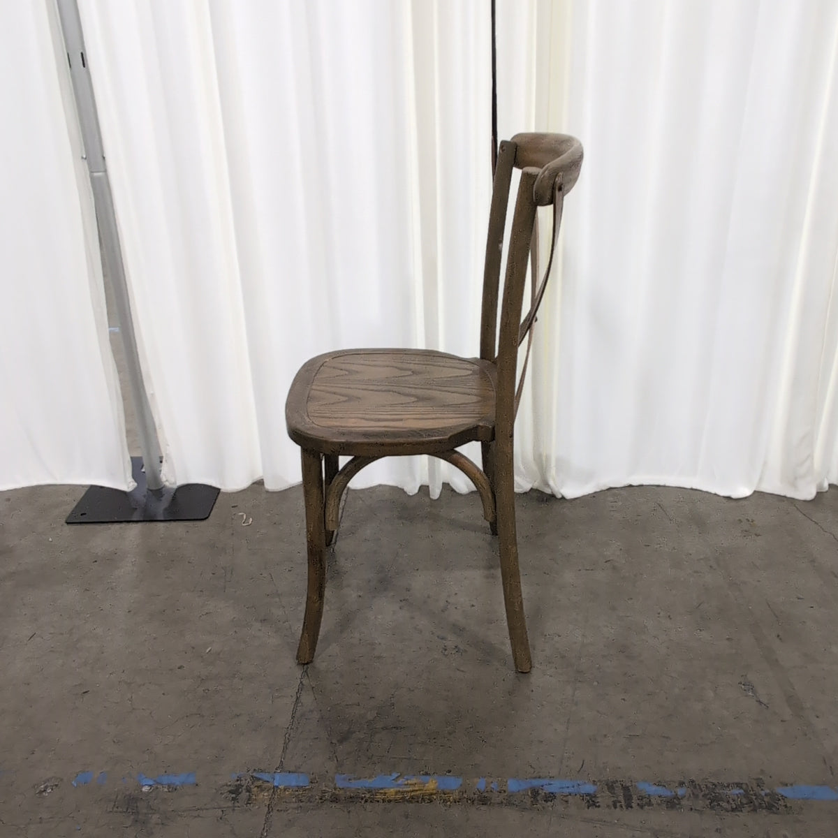 Light Brown Wood Cross-Back Dining Chair