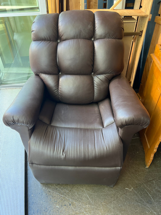 Dark Brown Tufted Recliner Chair