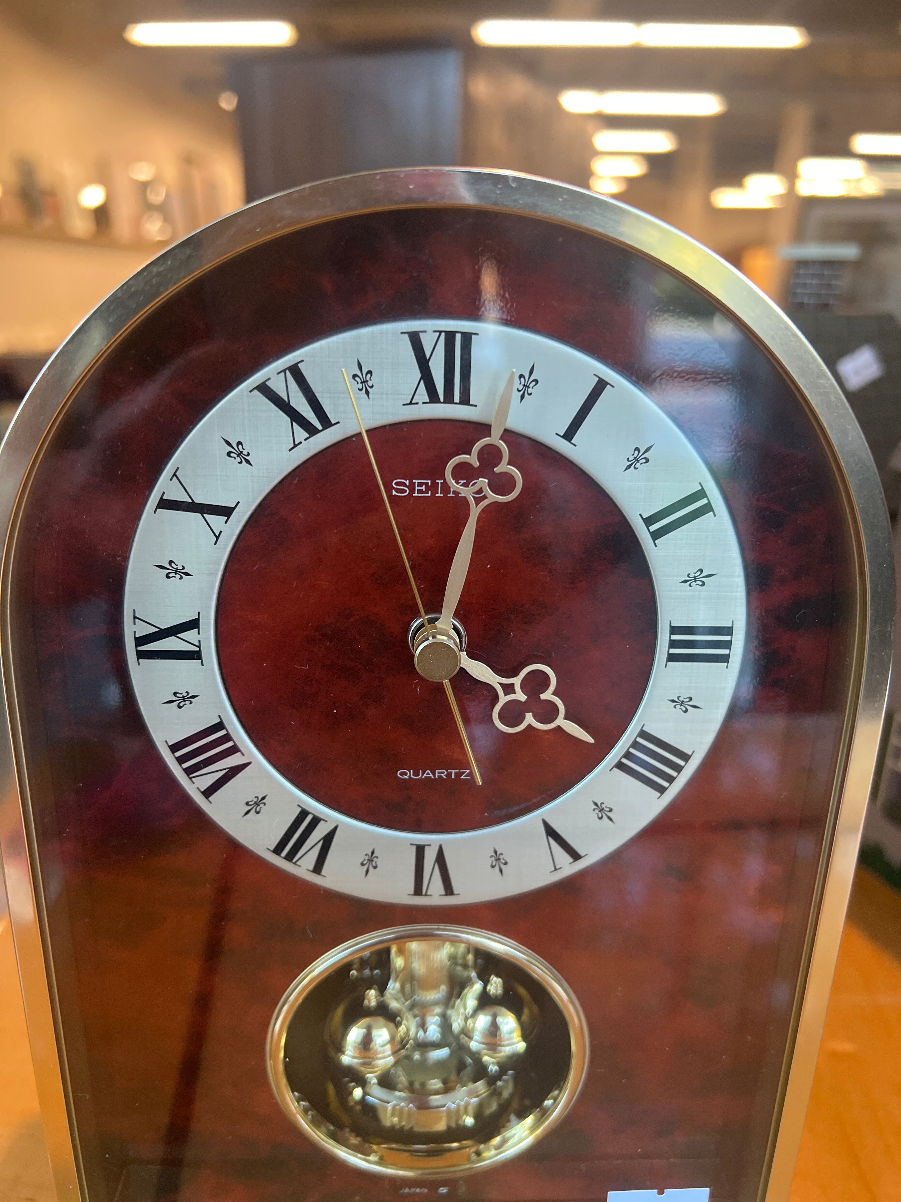 Seiko Quartz Arched Mantel Clock with Roman Numerals