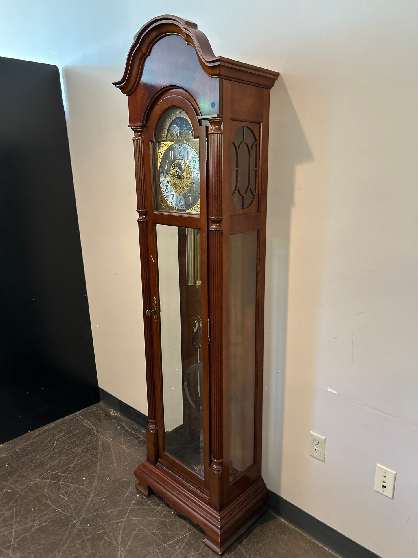 Sligh Traditional Grandfather Clock with Moon Dial and Chimes