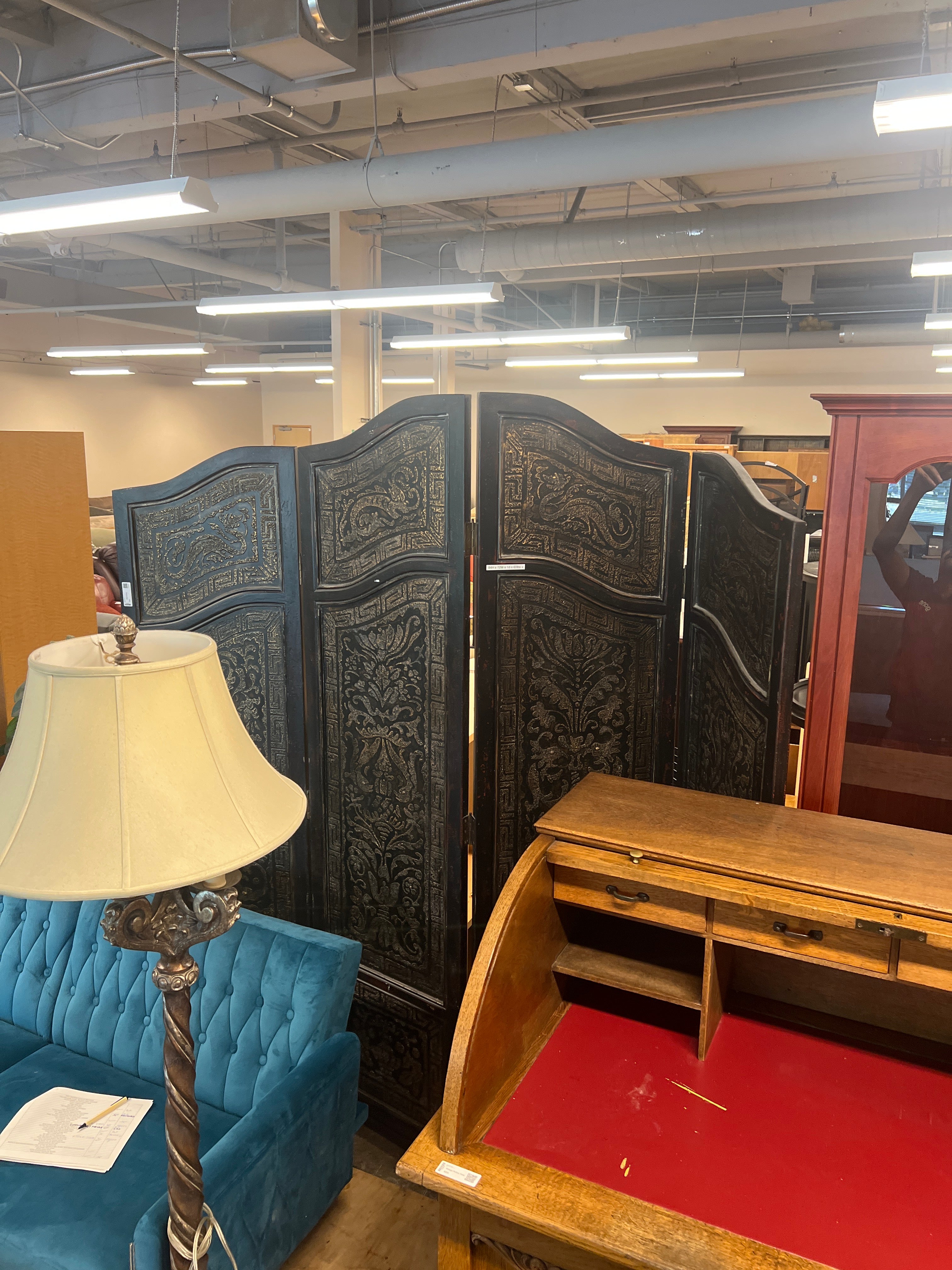 Ornate Wooden Privacy Screen