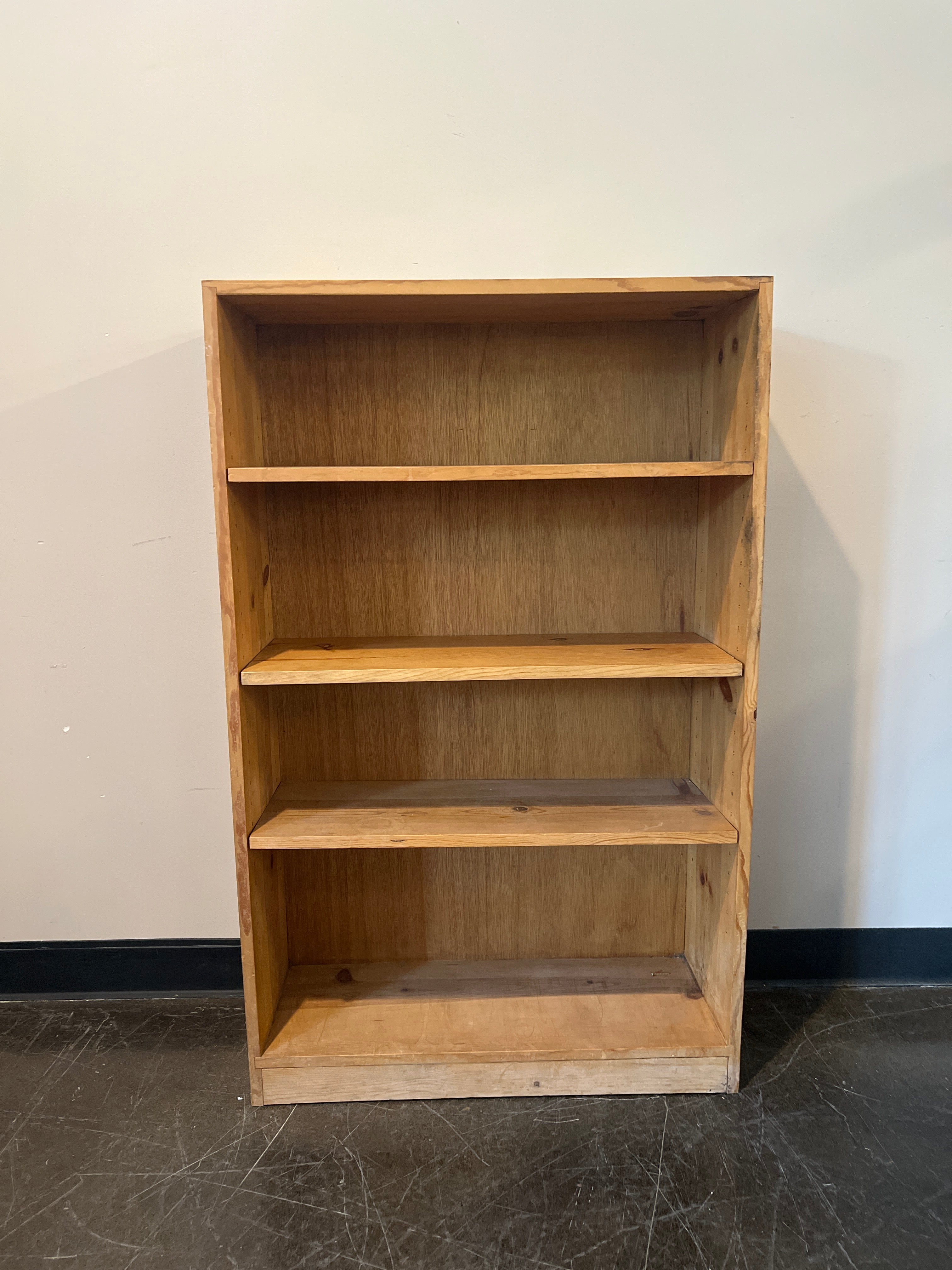 Solid Wood 4-Shelf Bookcase