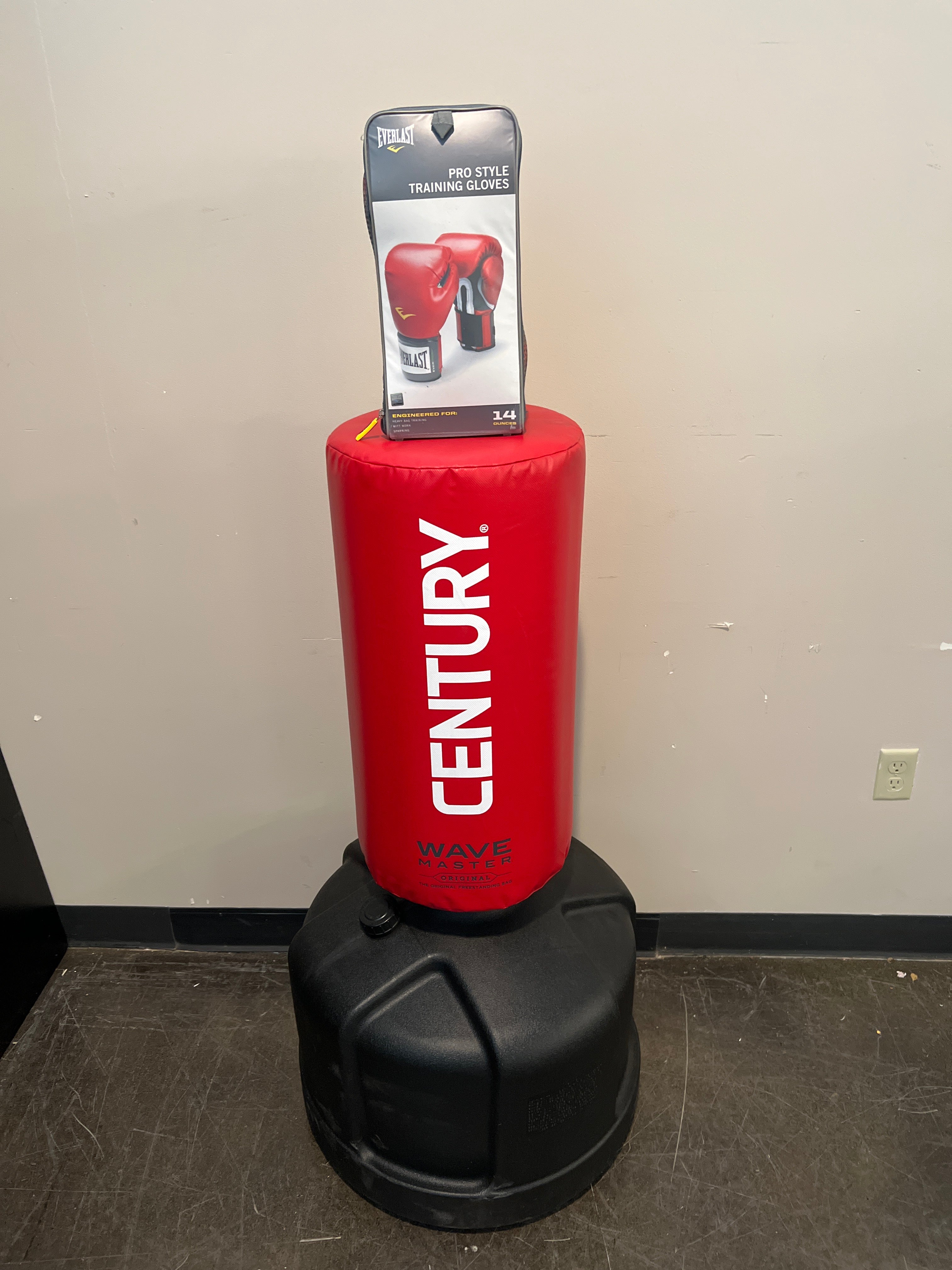Century Freestanding Punching Bags + Boxing Gloves Bundle