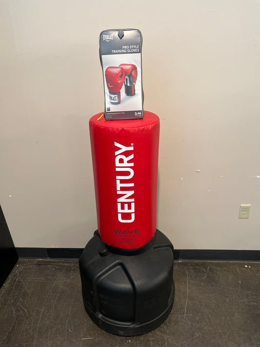 Century Freestanding Punching Bags + Boxing Gloves Bundle