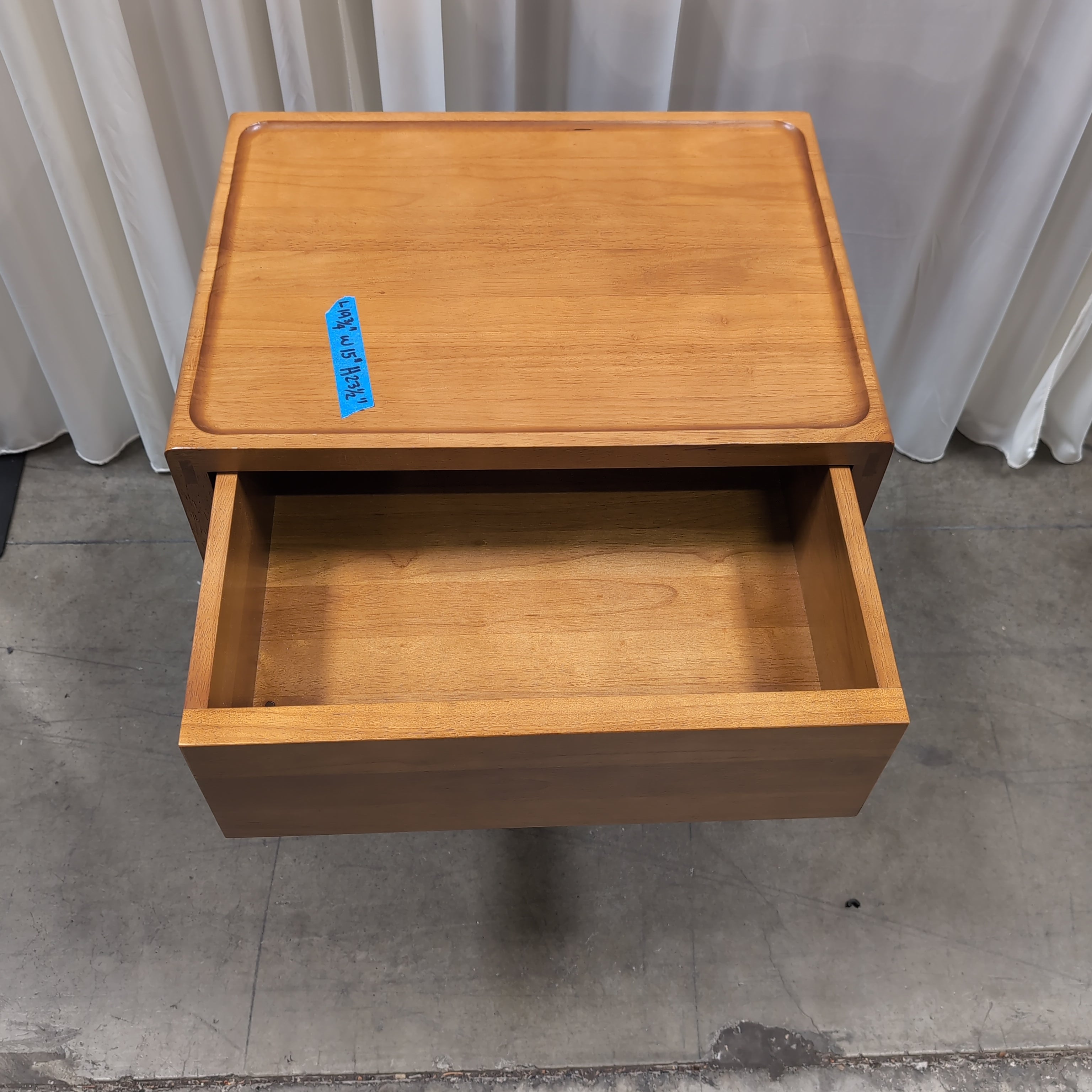 PRIMARK Honey Tone Wood Nightstand with Tray Top