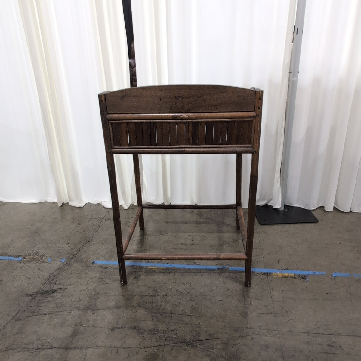 Tropical Bamboo End Table with Rattan Top