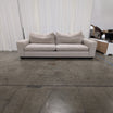 Modern Light Beige Fabric Two-Cushion Couch