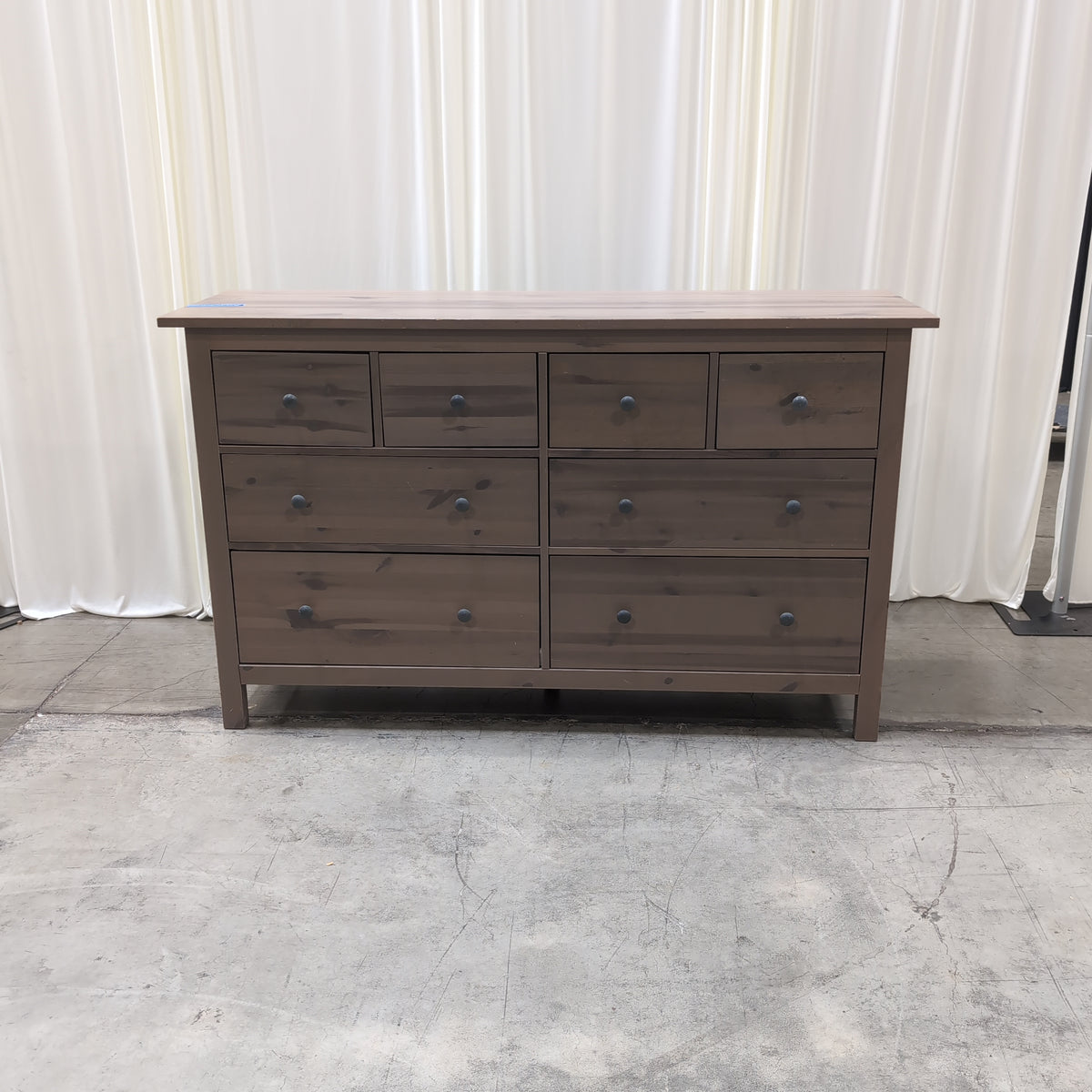 Greyish-Brown Wood Dresser with Light Top