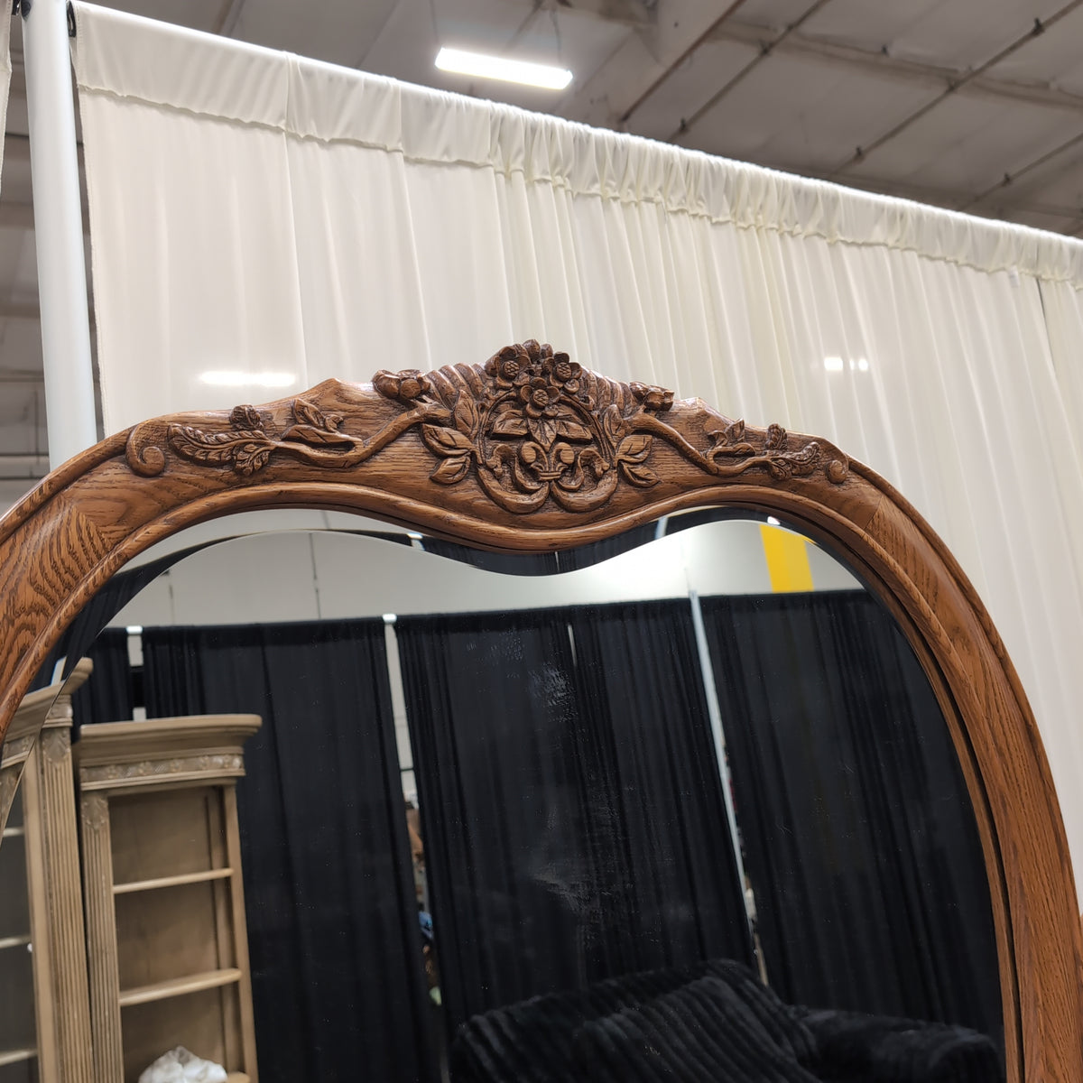 Ornate Carved Floral Wood Dresser