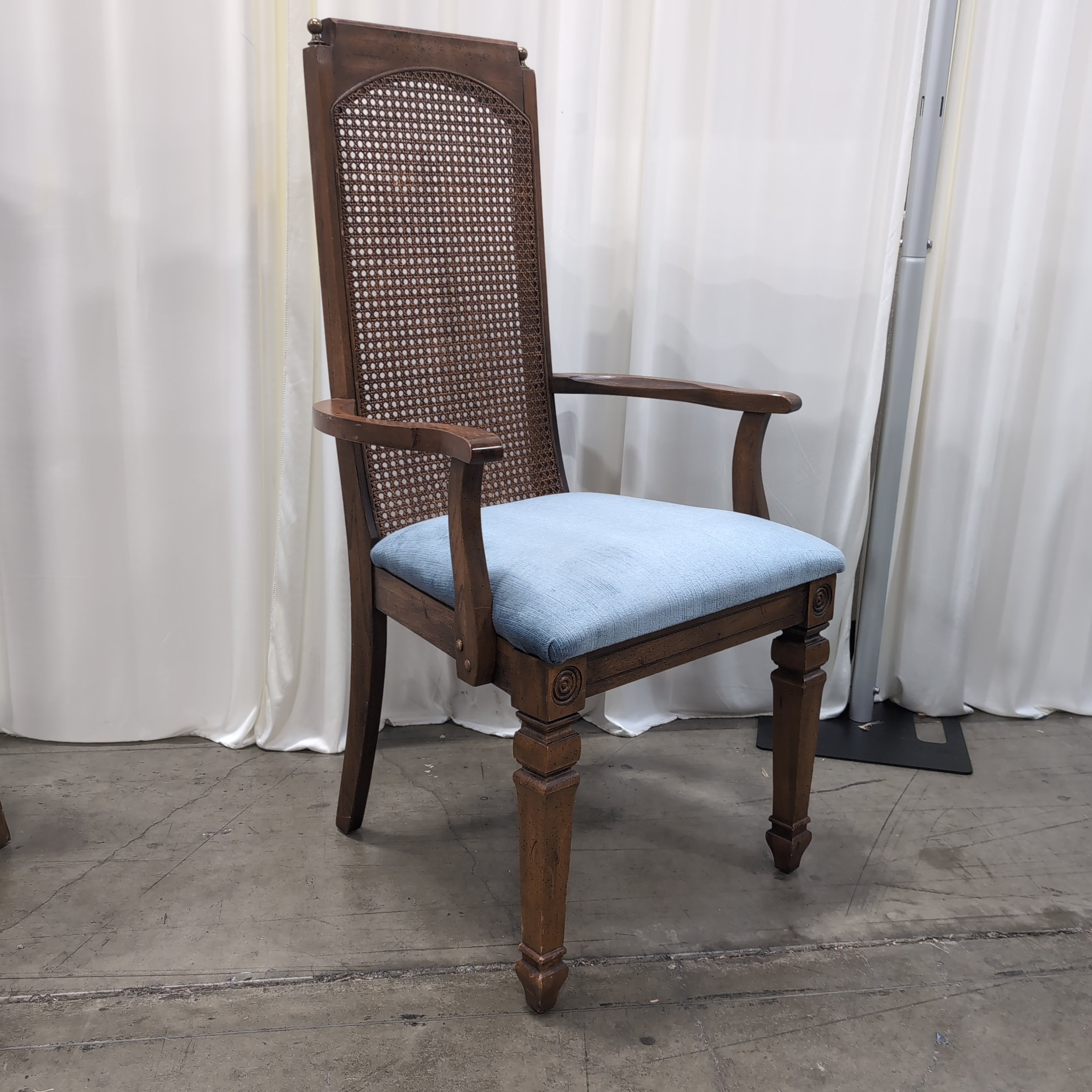 French Provincial Style Dining Chair with Cane Back