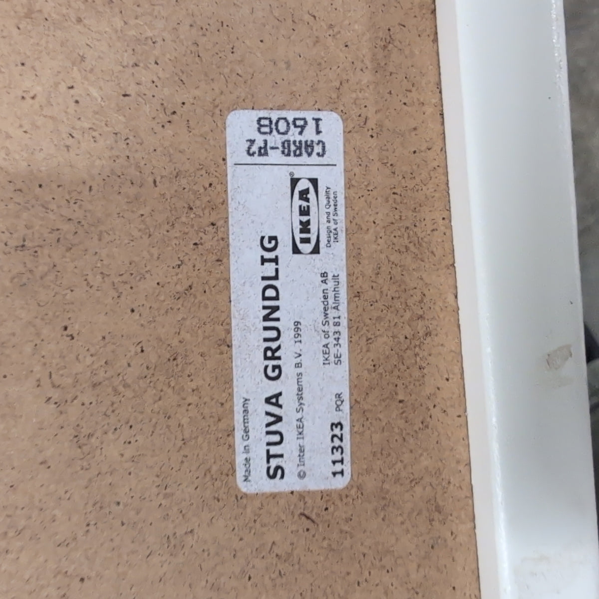 IKEA Modern White Wood Armoire with Two Drawers