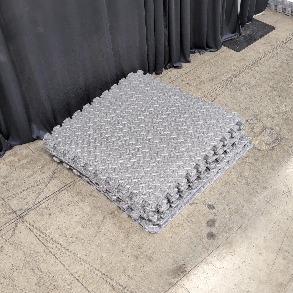 10 Piece Grey Exercise Puzzle Mat