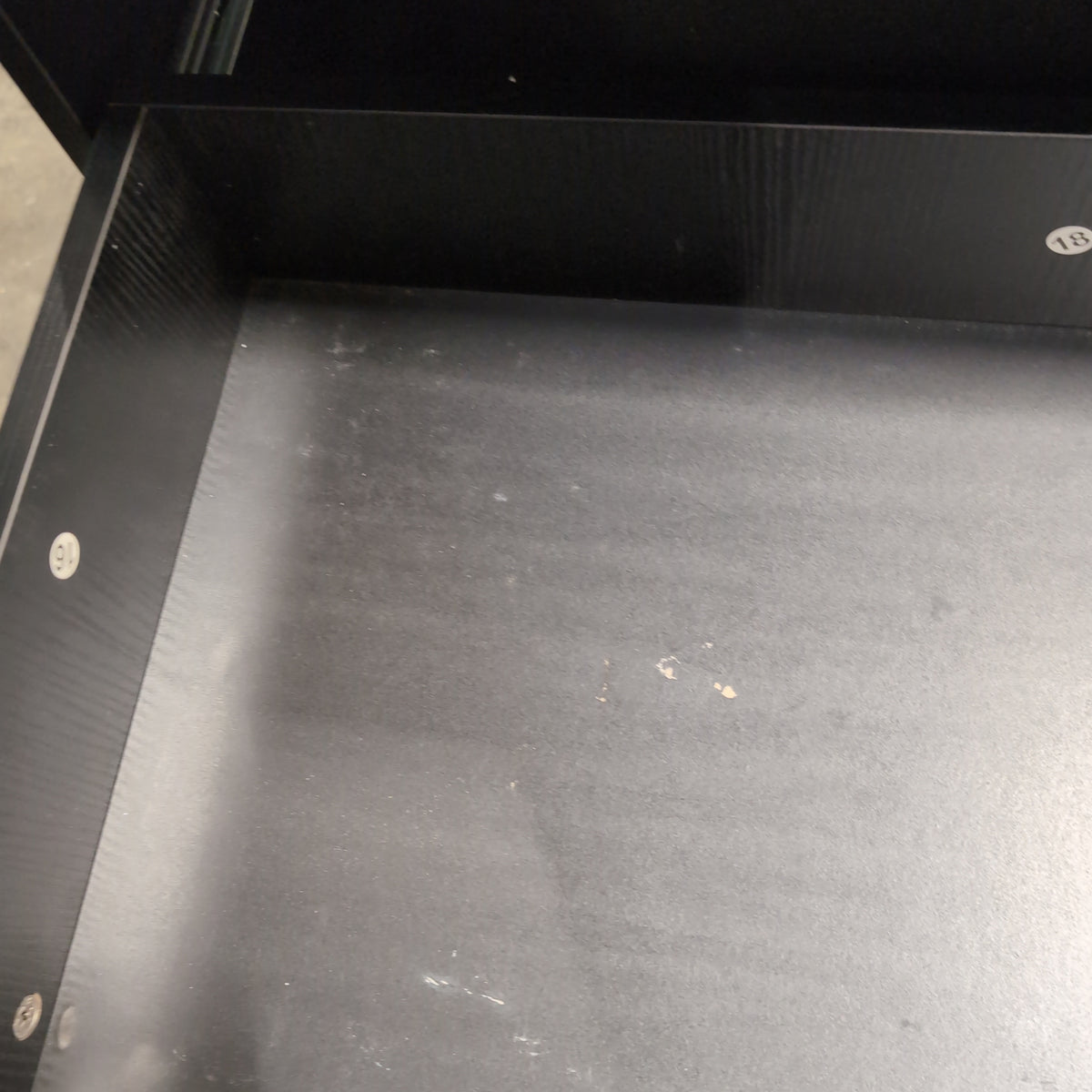 Black Metal Frame Bookcase with Two Drawers