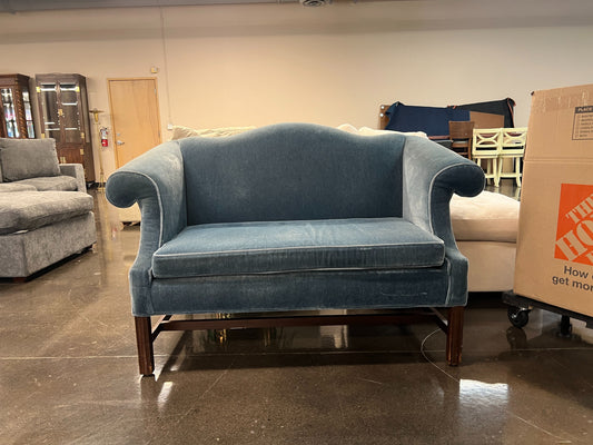 Velvet Blue Love Seat