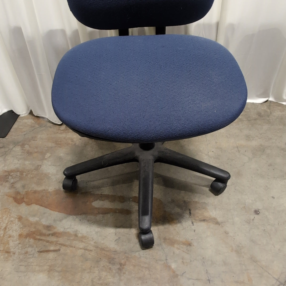 Blue Fabric Swivel Office Chair