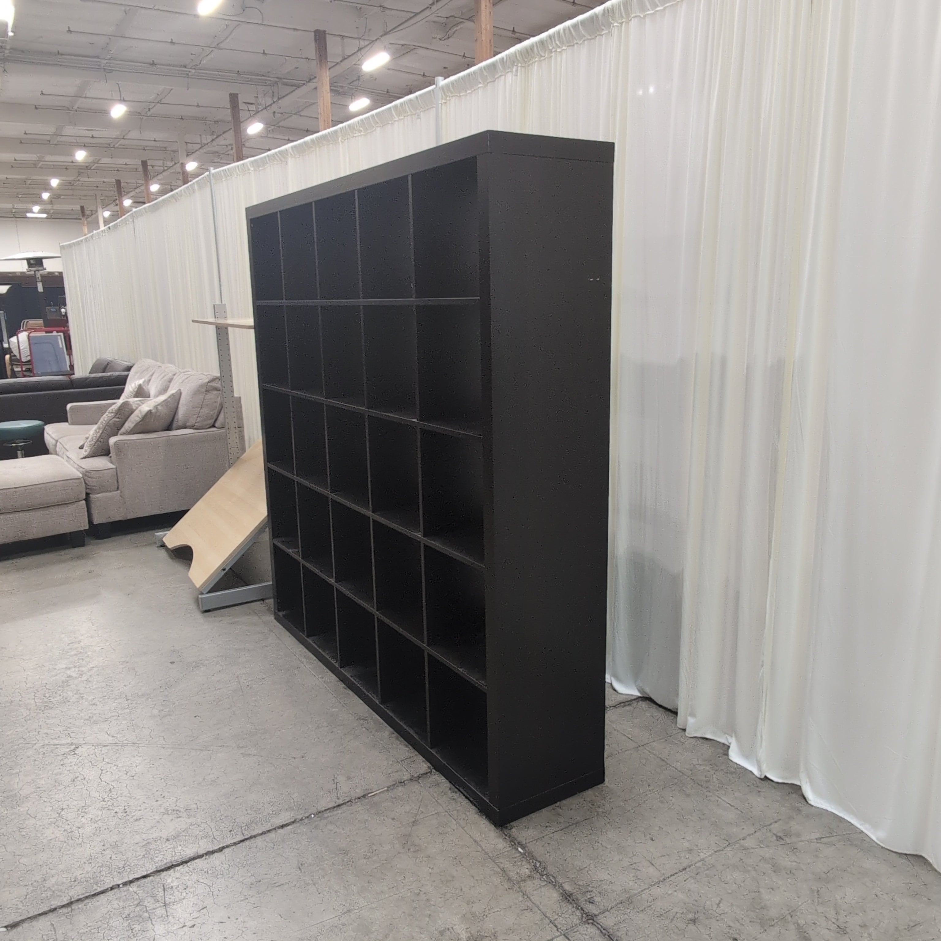 Dark Brown 25-Cube Storage Bookcase