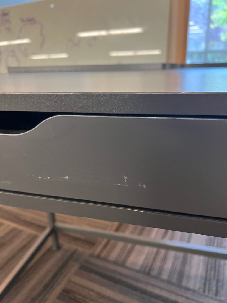 Grey Flip-Up Space-Saving Bedroom Desk