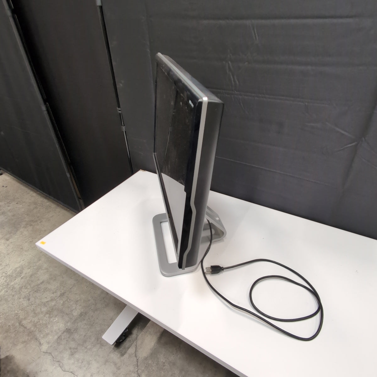 Black HD Display Computer Monitor with Silver Stand