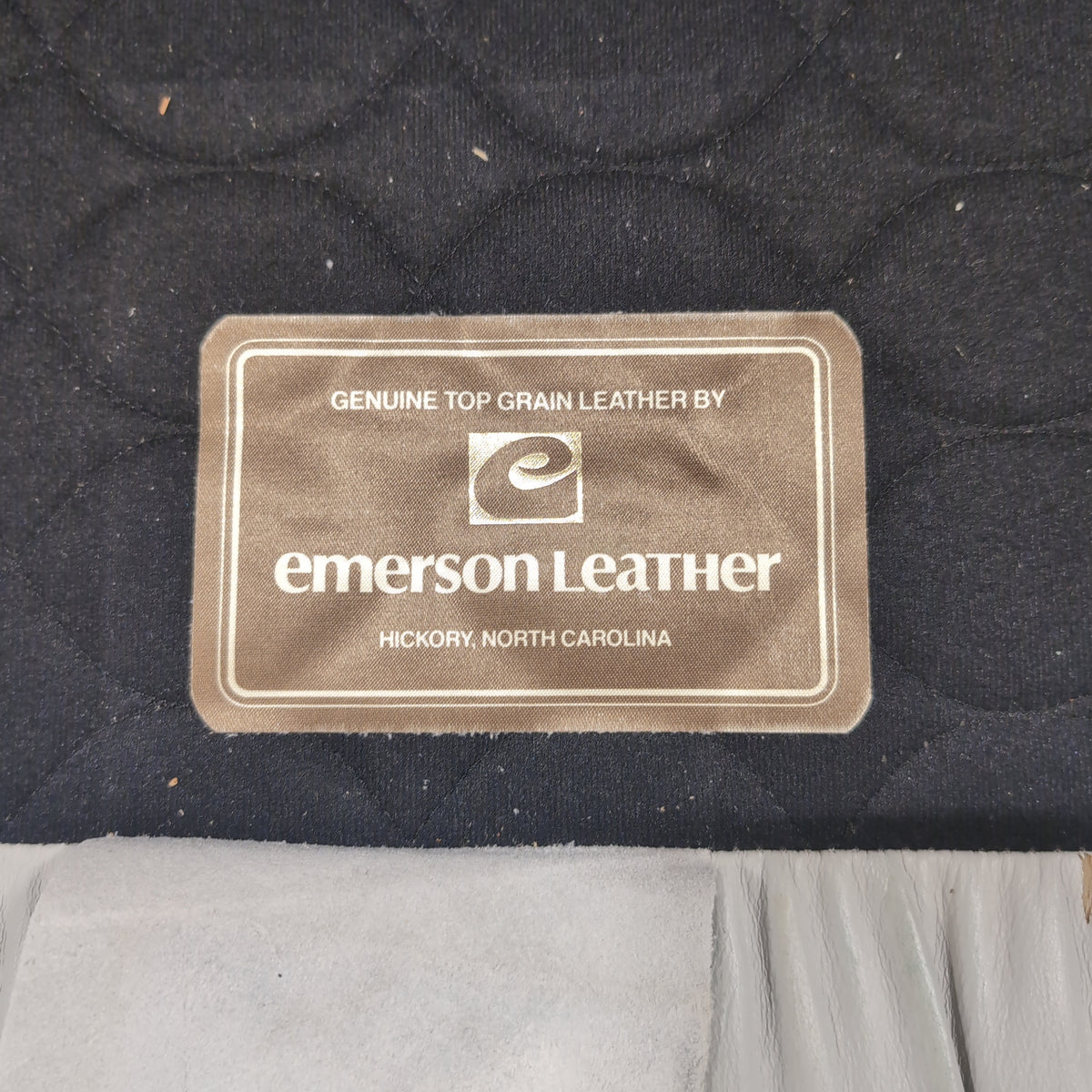Emerson Leather Plush White Padded Leather Couch