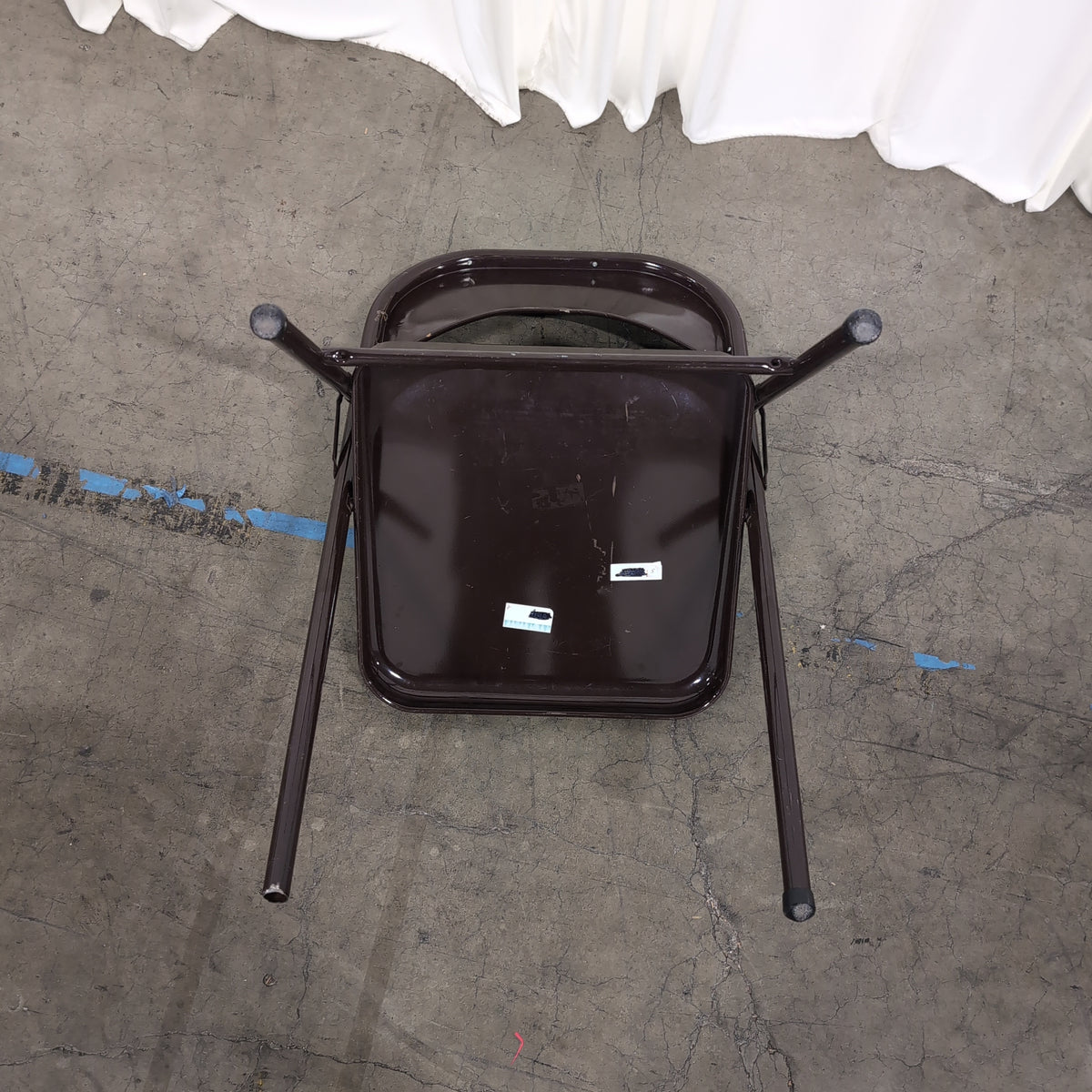 Stackable Brown Metal Folding Chairs