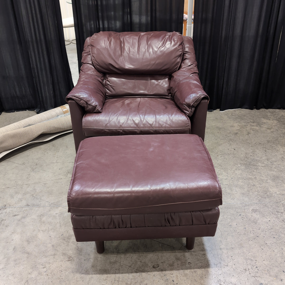Plush Brown Leather Recliner