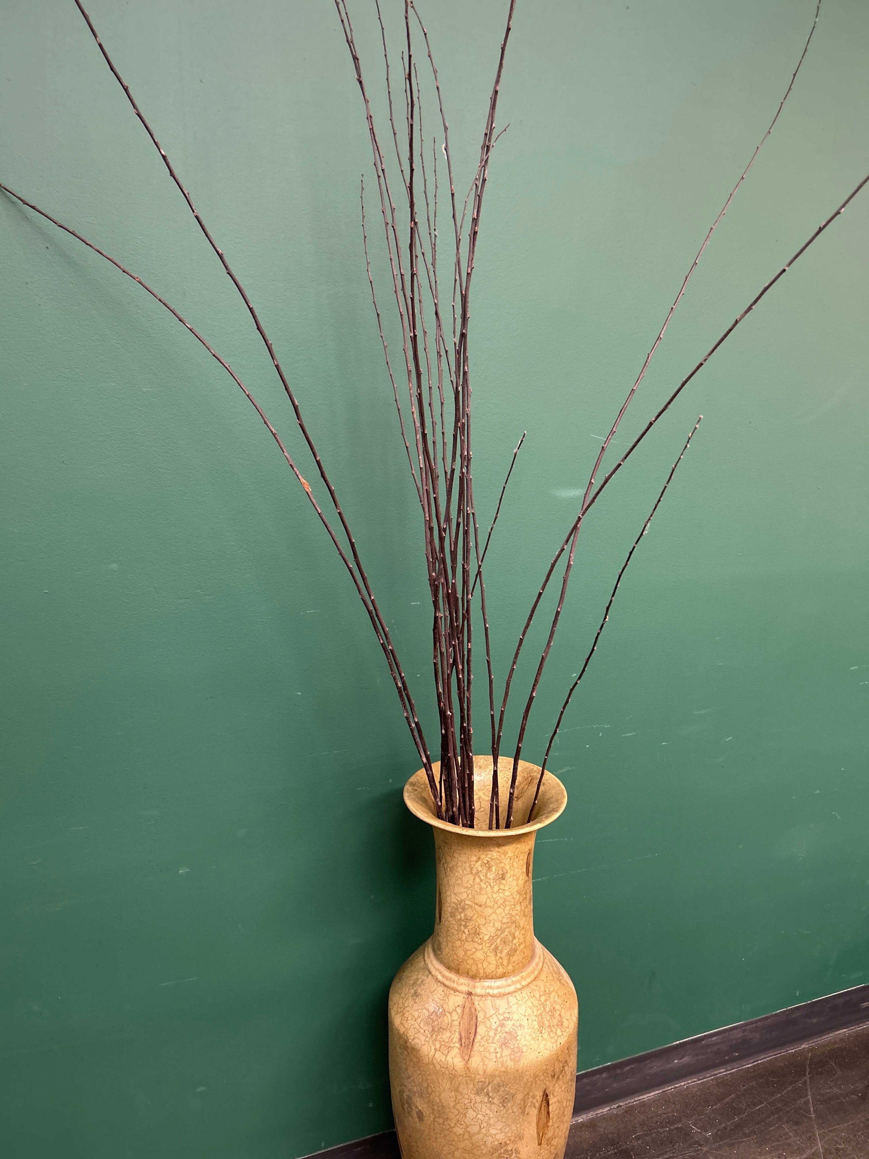 Tall Decorative Tan Floor Vase