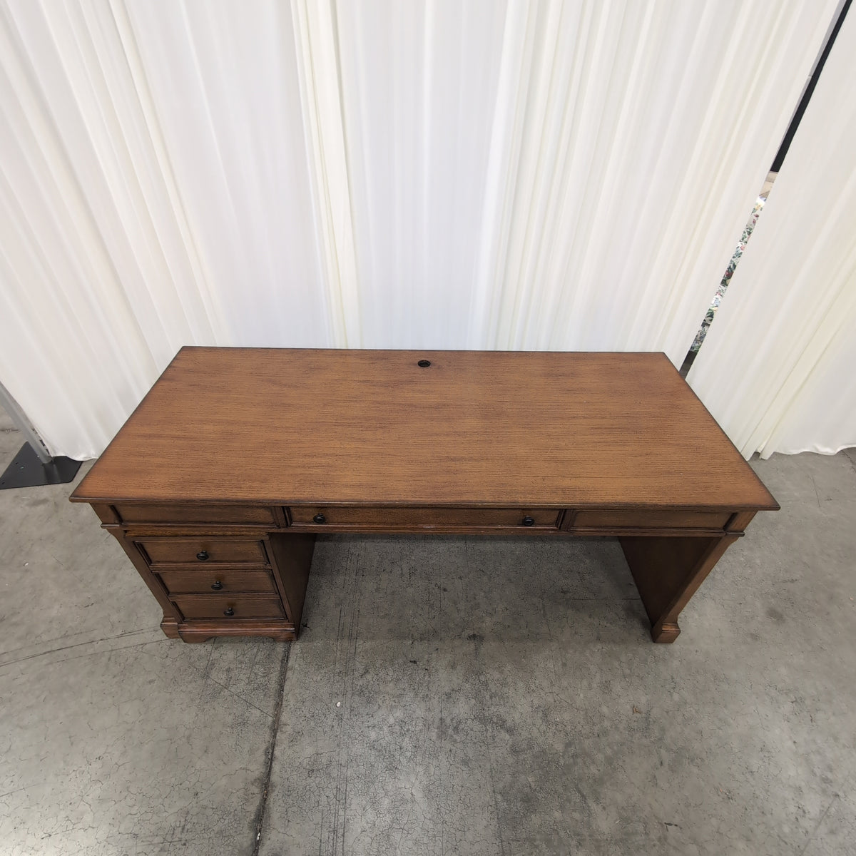 Oak Tone Paneled Storage Cabinet