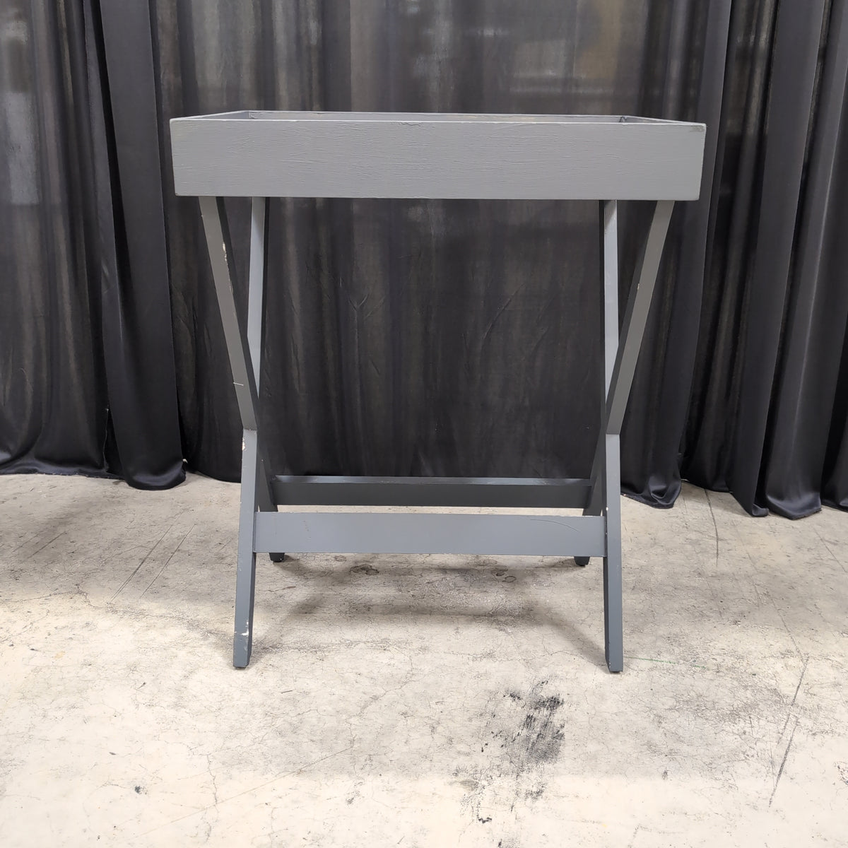 Pair of Black Folding TV Tray Tables with Floral Tops