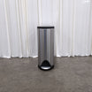 Silver Stainless Steel Rectangular Trash Can with Foot Pedal