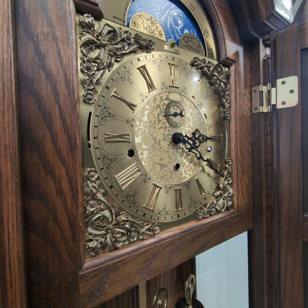 Zachariah Maples Grandfather Clock co. Classic Moon Phase Grandfather Clock in Wood
