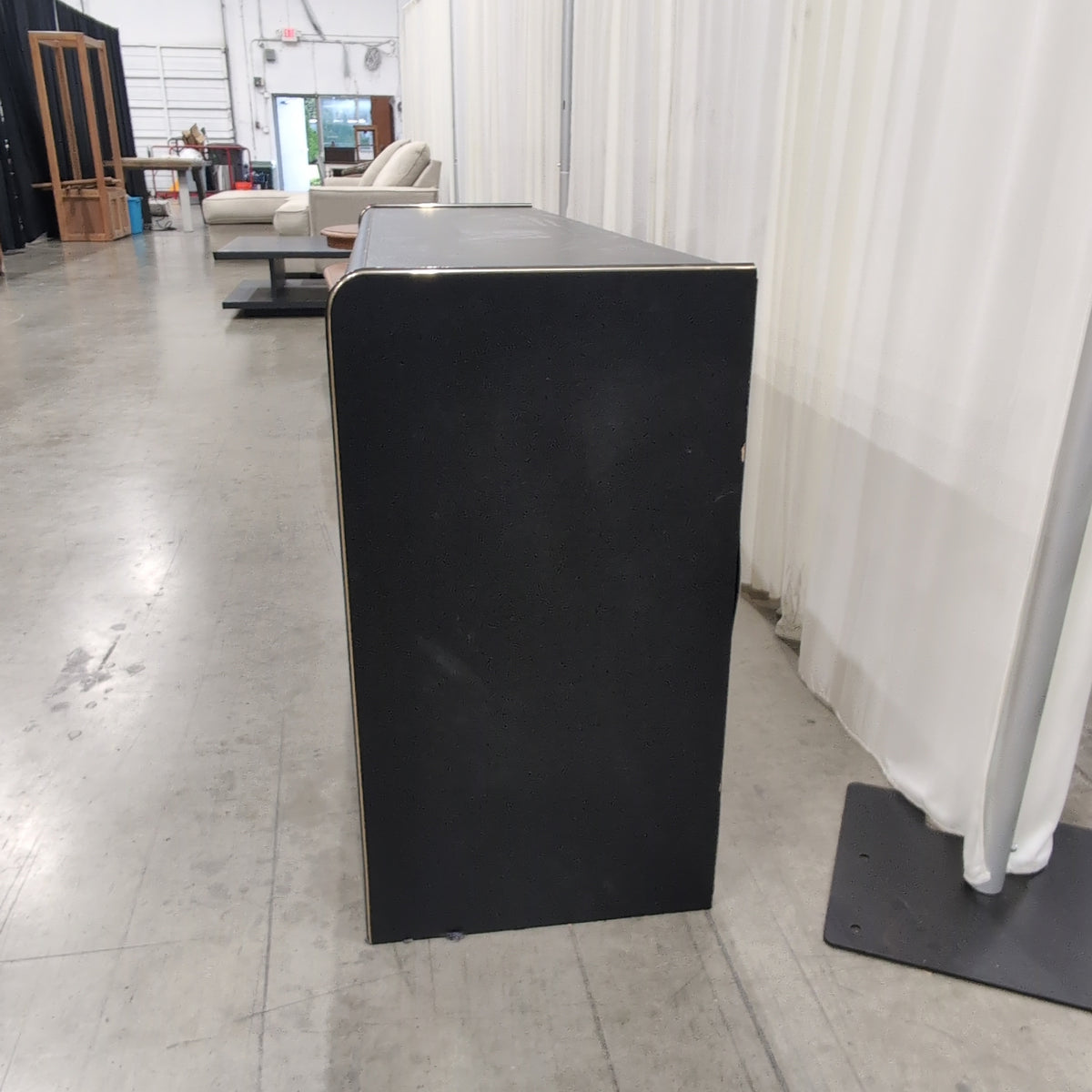 Dynamic Furniture Corp-Black Storage Buffet with Gold-Tone Hardware