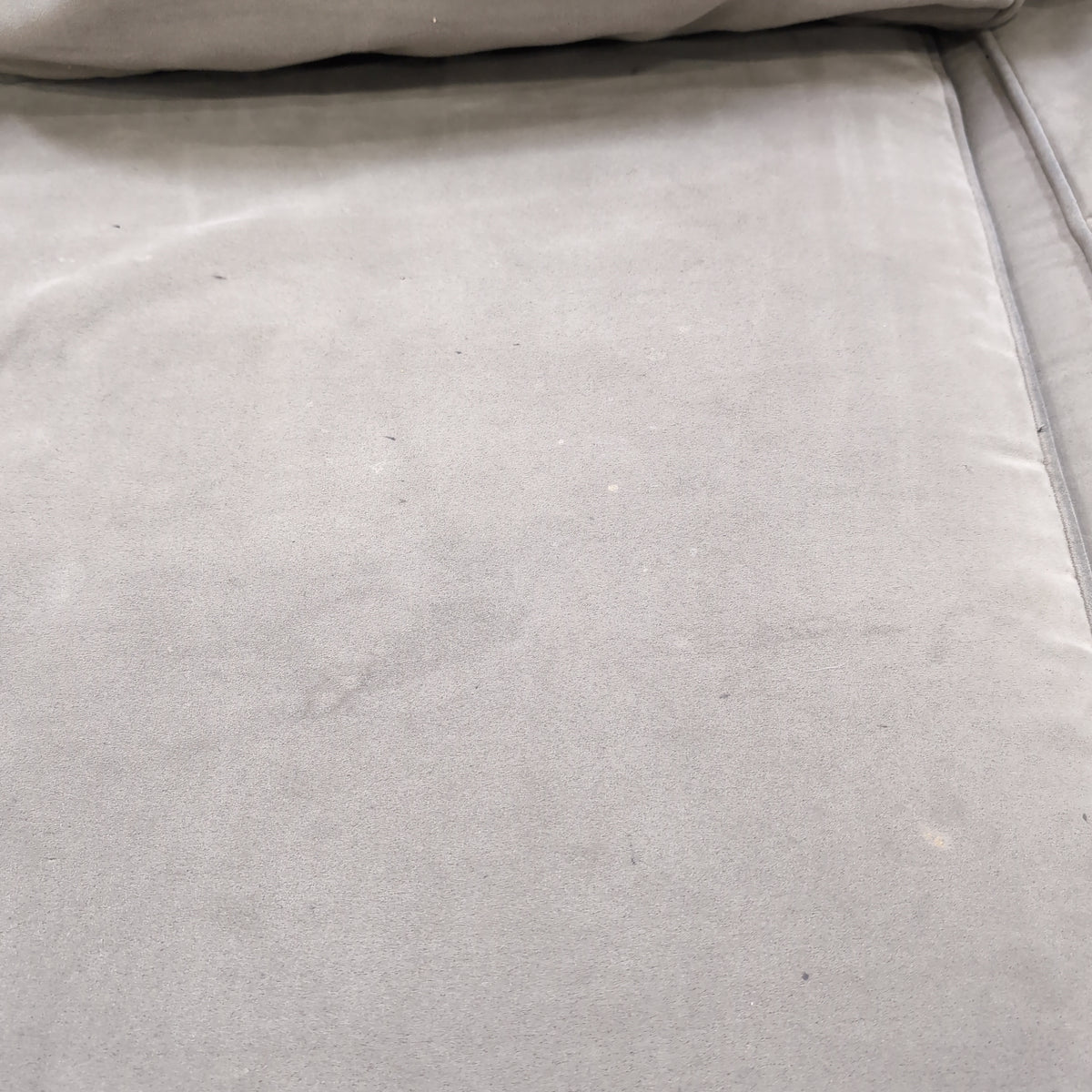 Light Beige Fabric Rolled Arm Sectional Couch