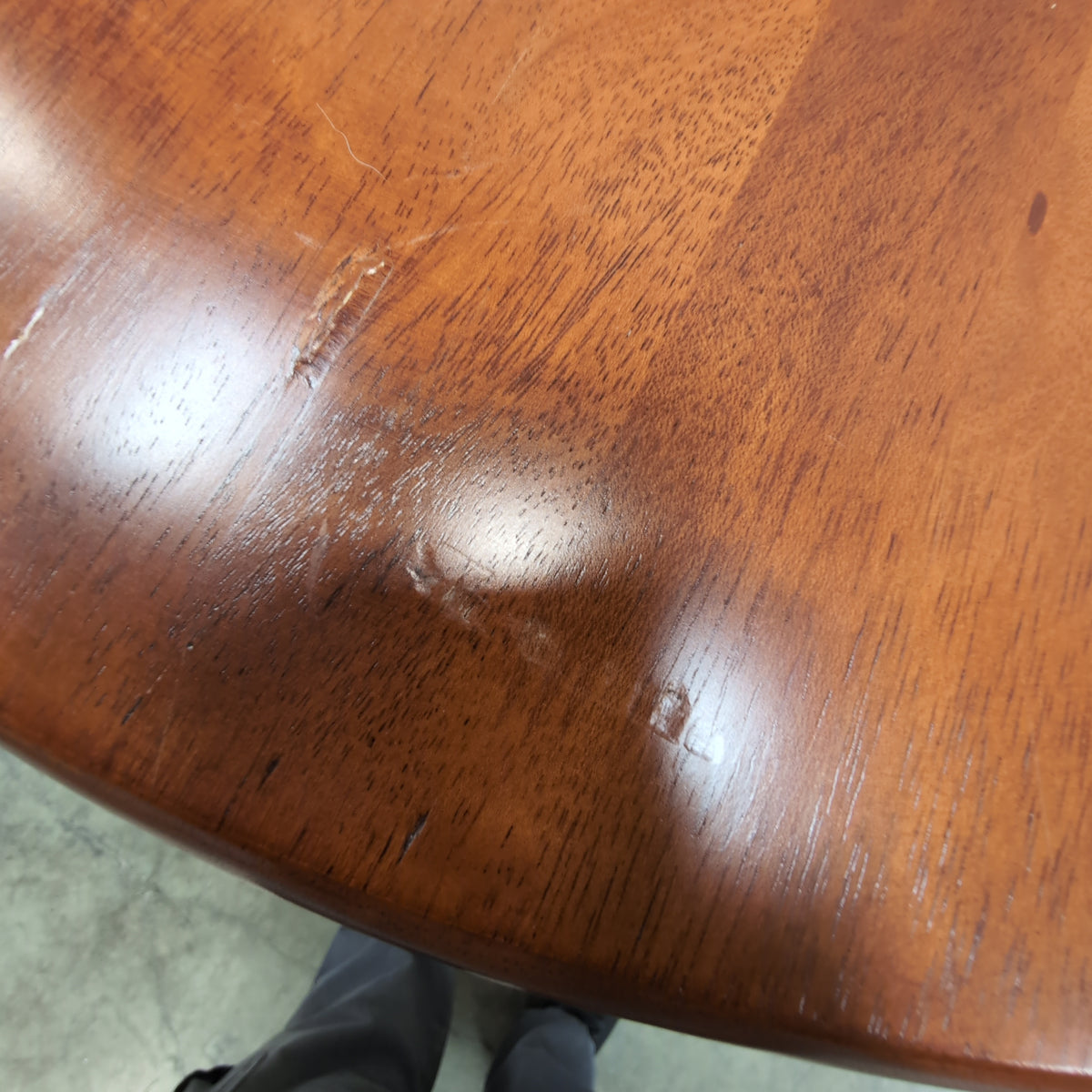Brown Wood Round Pub Table with Rope Edge