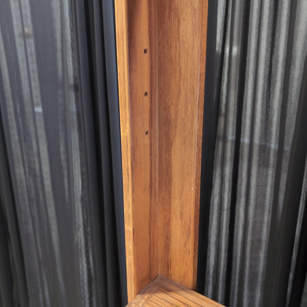 Medium Brown Wood Bookcase with Cabinet Storage
