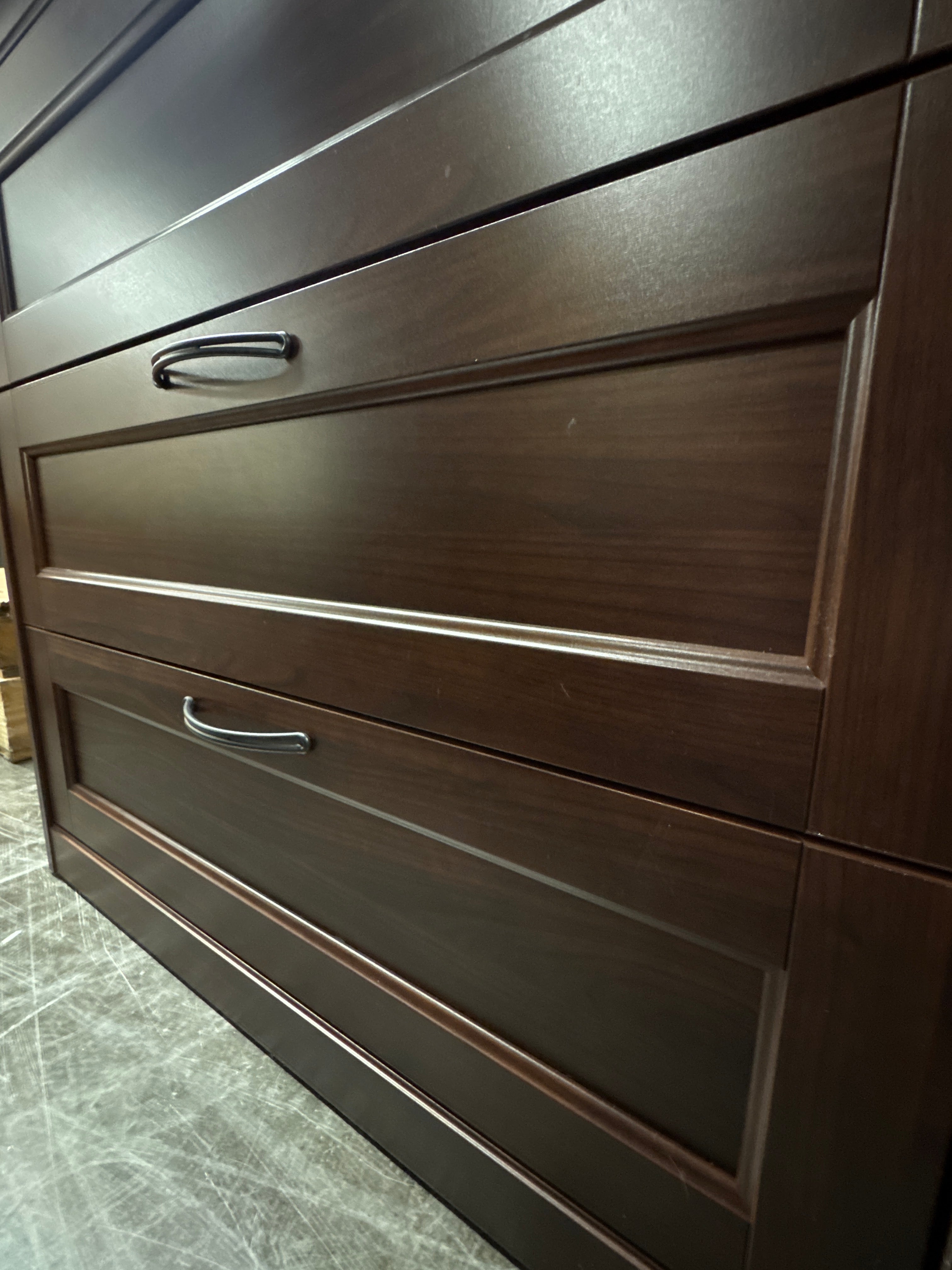 Dark Wood Three-Drawer Chest