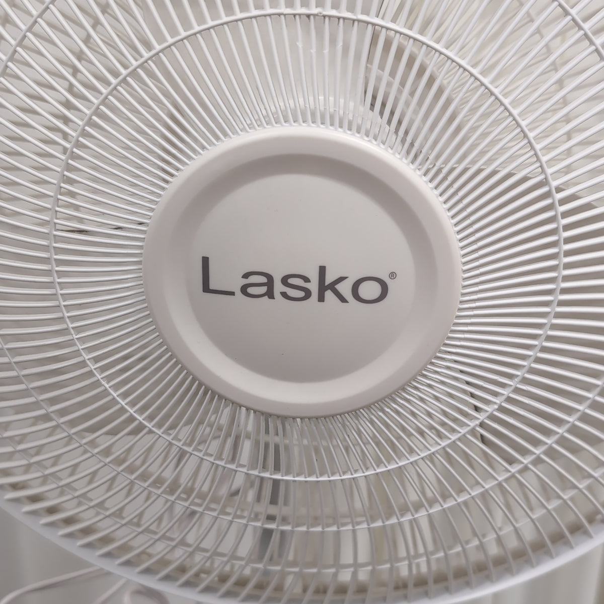 White Lasko Adjustable Height Pedestal Fan
