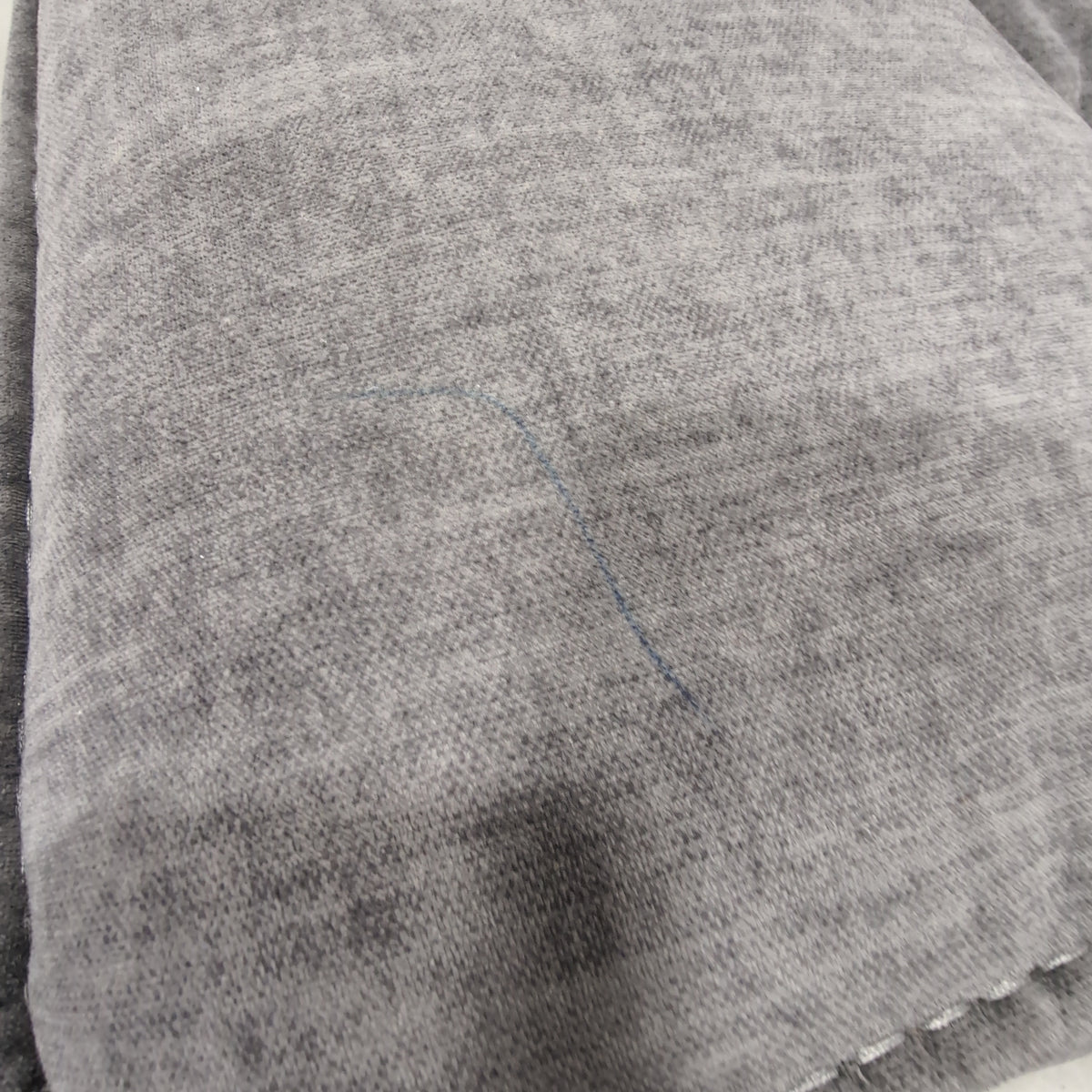 Gray Fabric Overstuffed Recliner with Padded Arms