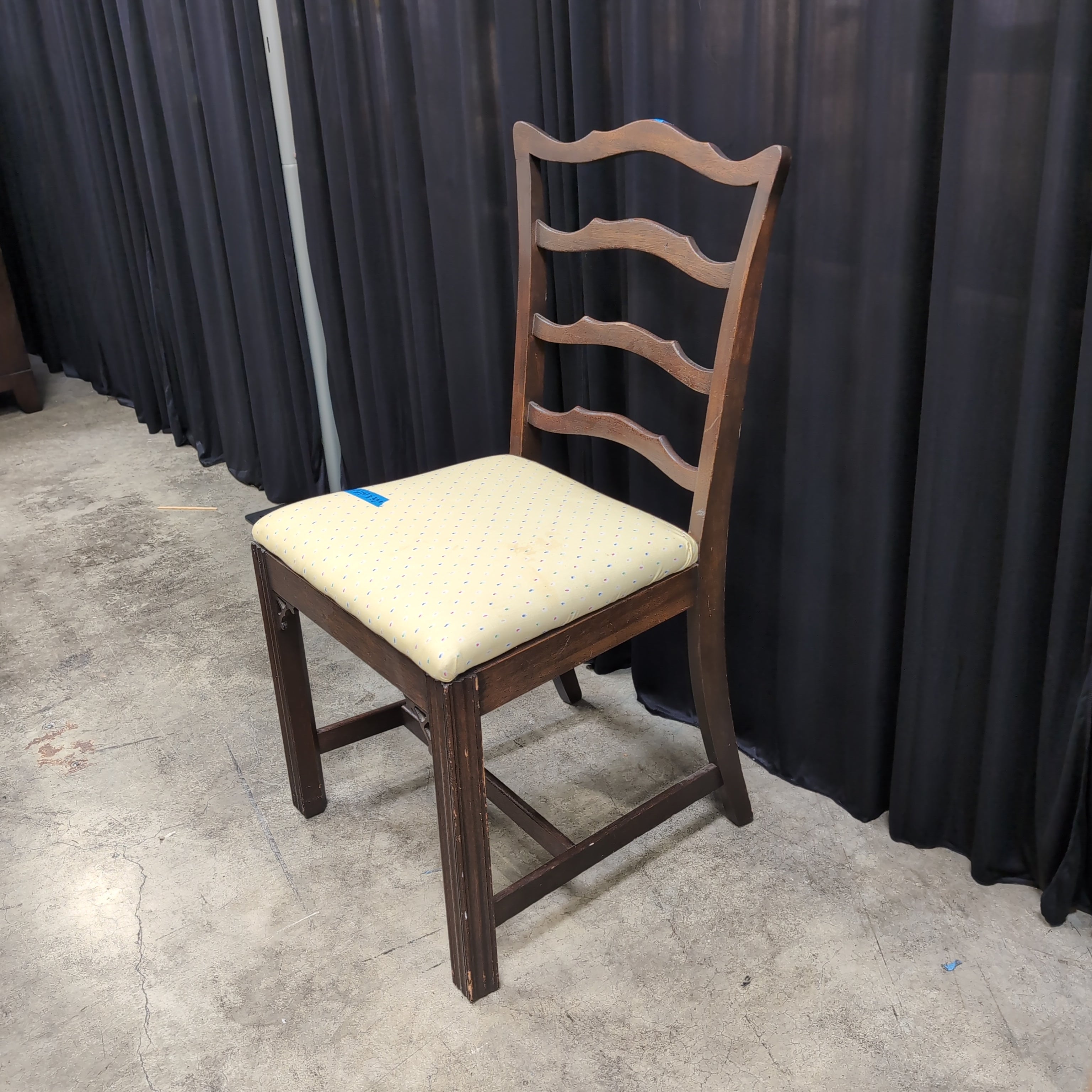 Dark Wood Ladder Back Dining Chair
